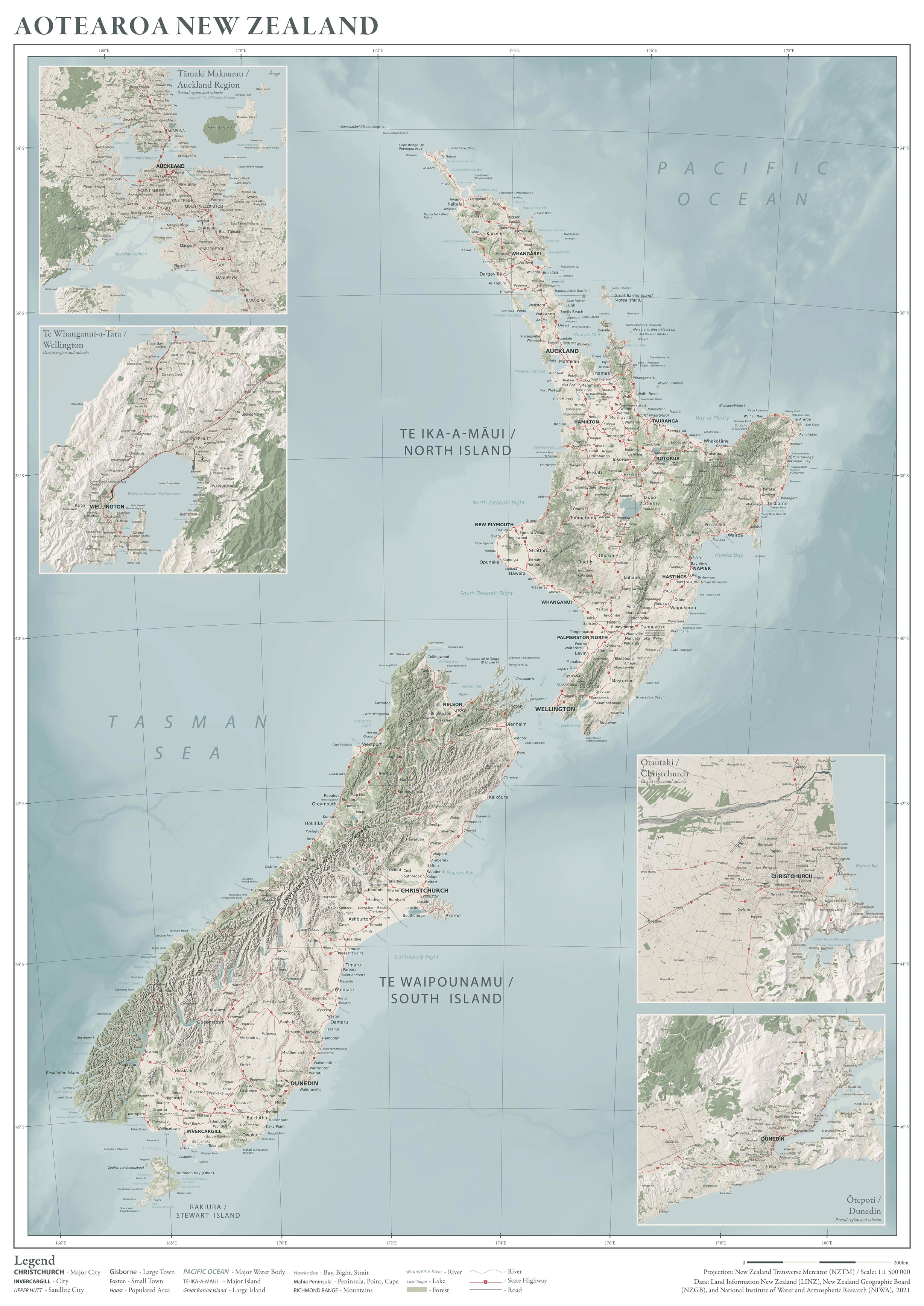 New Zealand Topo Insets