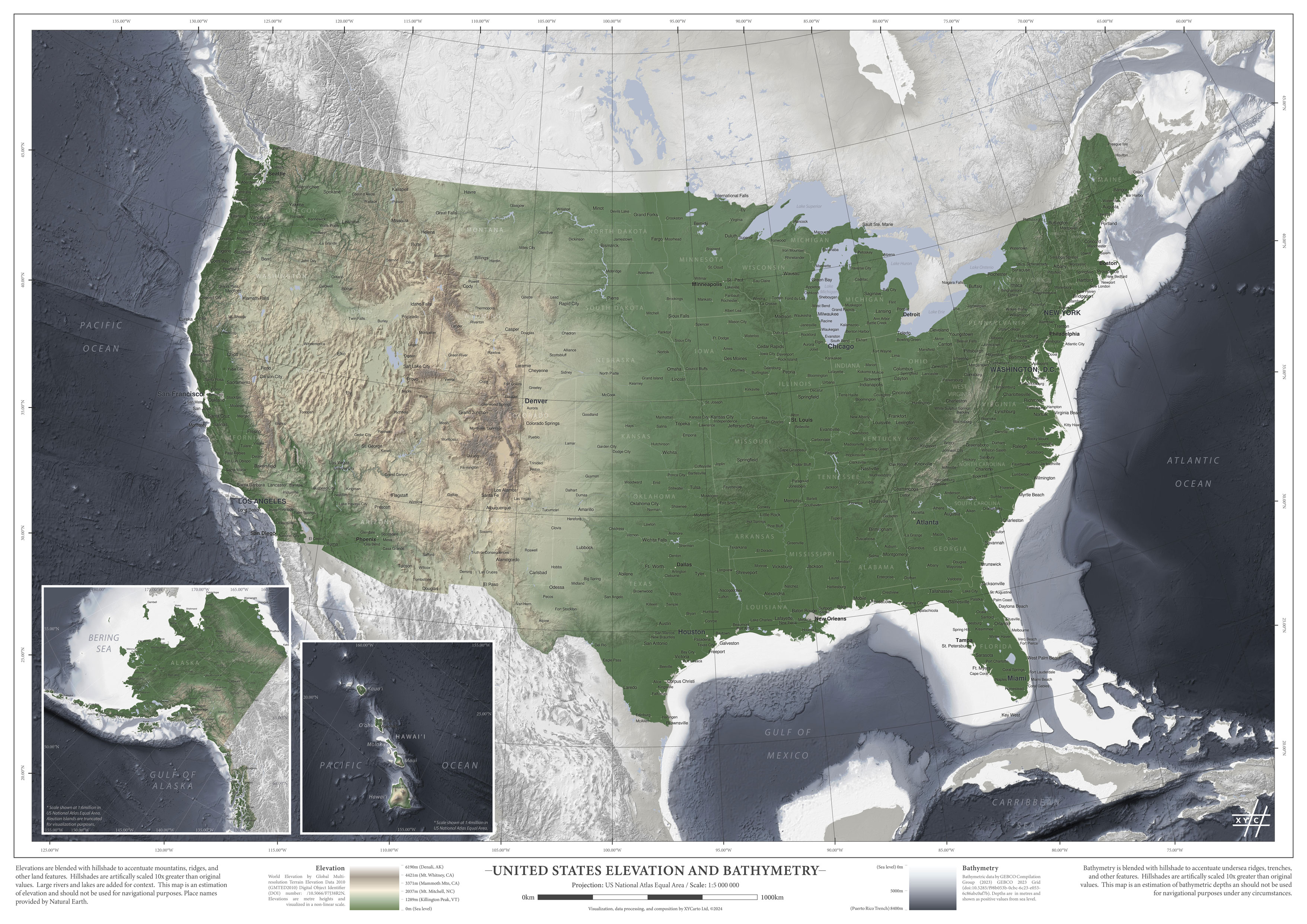 USA Elevation Map